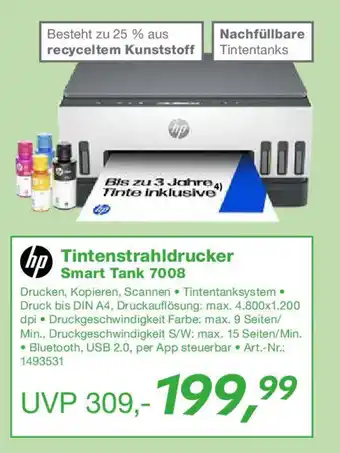 EP hp Tintenstrahldrucker Smart Tank 7008 Angebot