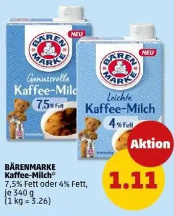 PENNY BÄRENMARKE Kaffee-Milch Angebot