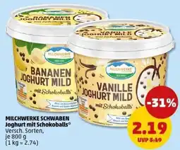 PENNY MILCHWERKE SCHWABEN Joghurt mit Schokoballs Angebot