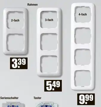 V Baumarkt BUSCH-JAEGER Serie Reflex SI Alpinweiẞ Rahmen 2-fach Angebot