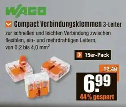 V Baumarkt WAGO Compact Verbindungsklemmen 3-Leiter Angebot