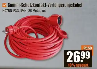 V Baumarkt Gummi-Schutzkontakt-Verlängerungskabel Angebot