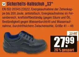 V Baumarkt Sicherheits-Halbschuh „S3“ Angebot