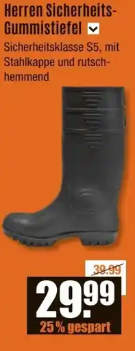 V Baumarkt Herren Sicherheits- Gummistiefel Angebot