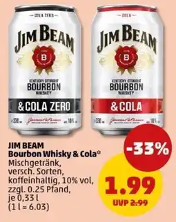 PENNY JIM BEAM Bourbon Whisky & Cola Angebot