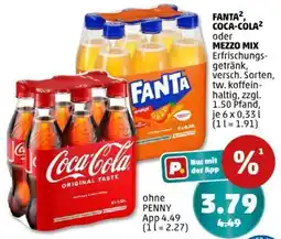 PENNY FANTA, COCA-COLA oder MEZZO MIX Erfrischungs- getränk Angebot