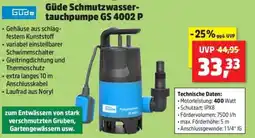 Thomas Philipps Güde Schmutzwasser- tauchpumpe GS 4002 P Angebot