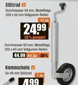 V Baumarkt Pro-Plus Stützrad Angebot