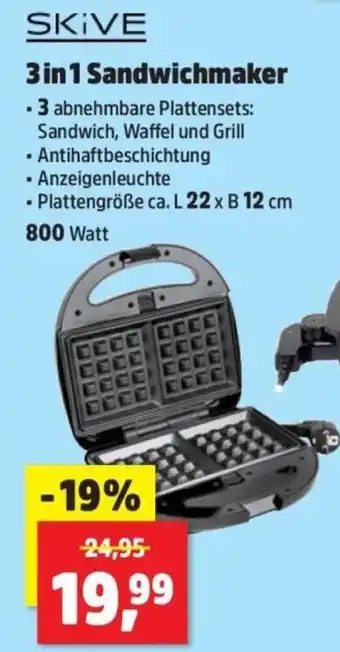 Thomas Philipps SKIVE 3in1 Sandwichmaker Angebot