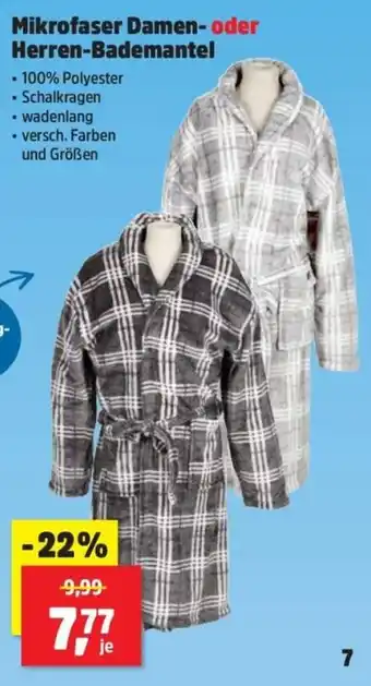 Thomas Philipps Mikrofaser Damen- oder Herren-Bademantel Angebot