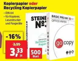 Thomas Philipps Kopierpapier oder Recycling Kopierpapier Angebot