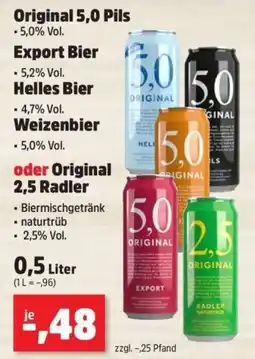 Thomas Philipps Original 5,0 Pil oder Original 2,5 Radler Angebot