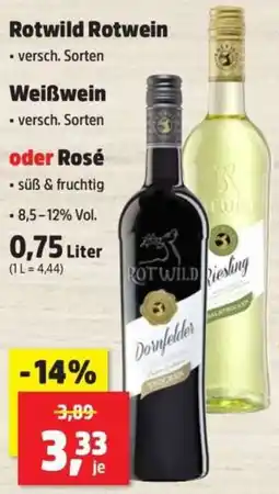Thomas Philipps Rotwild Rotwein, Weißwein oder Rosé Angebot