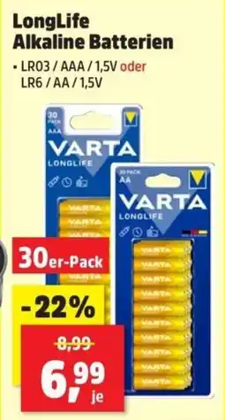 Thomas Philipps LongLife Alkaline Batterien Angebot