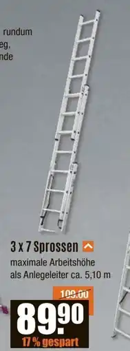 V Baumarkt Vielzweckleiter 3x7 Sprossen Angebot
