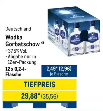 METRO Wodka Gorbatschow Angebot