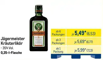 METRO Jägermeister Kräuterlikör Angebot