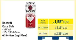 METRO Bacardi Coca Cola Angebot