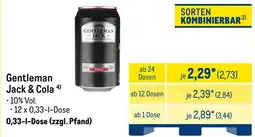 METRO Gentleman Jack & Cola Angebot