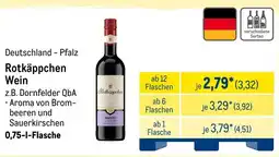 METRO Rotkäppchen Wein Angebot
