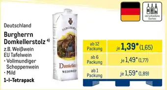 METRO Burgherrn Domkellerstolz Angebot
