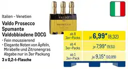 METRO Valdo Prosecco Spumante Valdobbiadene DOCG Angebot