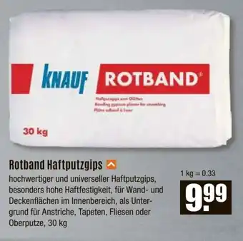 V Baumarkt KNAUF Rotband Haftputzgips Angebot