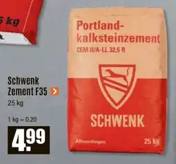 V Baumarkt Schwenk Zement F35 Angebot