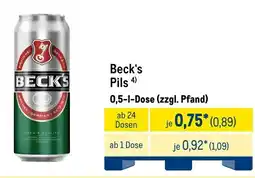 METRO Beck's Pils Angebot