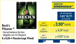 METRO Beck's Pilsener Angebot