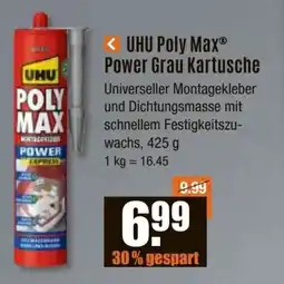V Baumarkt UHU Poly Max Power Grau Kartusche Angebot