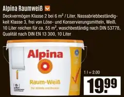 V Baumarkt Alpina Raumweiß Angebot