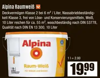 V Baumarkt Alpina Raumweiß Angebot