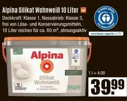 V Baumarkt Alpina Silikat Wohnweiß Angebot