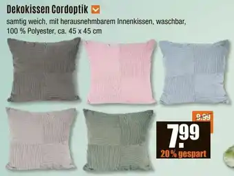 V Baumarkt Dekokissen Cordoptik Angebot
