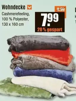 V Baumarkt Wohndecke 130*160 Angebot
