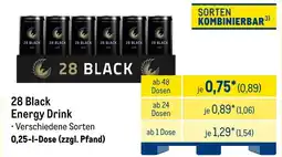 METRO 28 Black Energy Drink Angebot