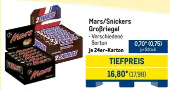 METRO Mars/Snickers Großriegel je 24er-Karton Angebot