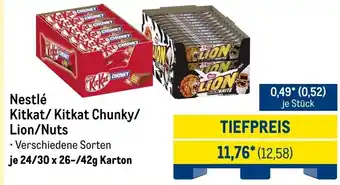 METRO Nestlé Kitkat/Kitkat Chunky/ Lion/Nuts Angebot