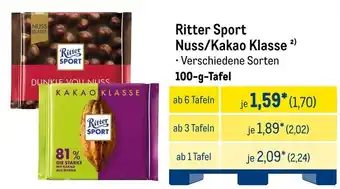 METRO Ritter Sport Nuss/Kakao Klasse Angebot