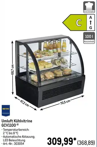 METRO Umluft Kühlvitrine GCV1100 Angebot