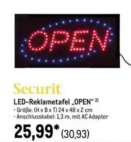 METRO Securit LED-Reklametafel „OPEN" Angebot