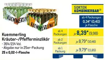 METRO Kuemmerling Kräuter-/Pfefferminzlikör Angebot
