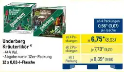 METRO Underberg Kräuterlikör Angebot