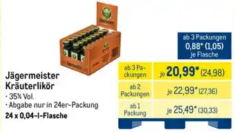 METRO Jägermeister Kräuterlikör Angebot