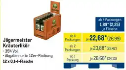 METRO Jägermeister Kräuterlikör Angebot