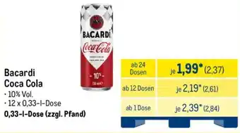 METRO Bacardi Coca Cola Angebot