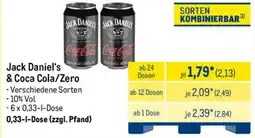 METRO Jack Daniel's & Coca Cola/Zero Angebot