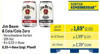 METRO Jim Beam & Cola/Cola Zero Angebot