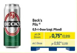 METRO Beck's Pils Angebot
